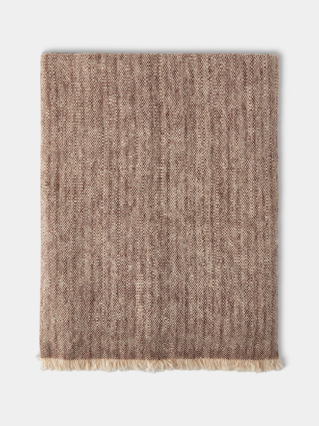 Me & K - Melange Cashmere Throw (75in/1.9m) - Red - ABASK - 