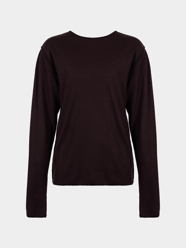 Denis Colomb - Fuzzy Brushed Cashmere Crew-Neck Sweater | Size: M - Brown - ABASK - 