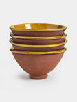 Neville Tatham - Slipware Ribbed Bowls (Set of 4) - Brown - ABASK - 