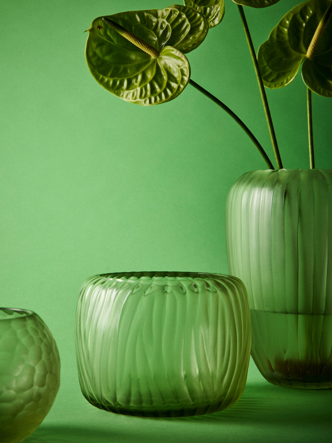 Micheluzzi Glass - Pozzo Verdino Alghe Hand-Blown Murano Glass Vase (6.5in/17cm) - Green - ABASK