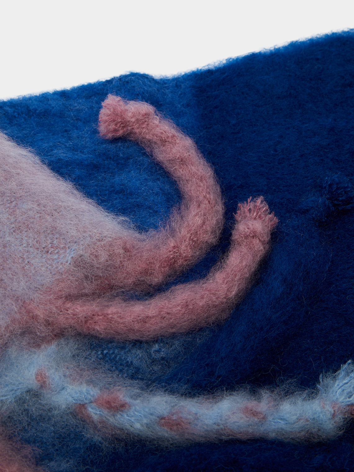 Coral Handwoven Mohair Blanket (71in/1.8m)