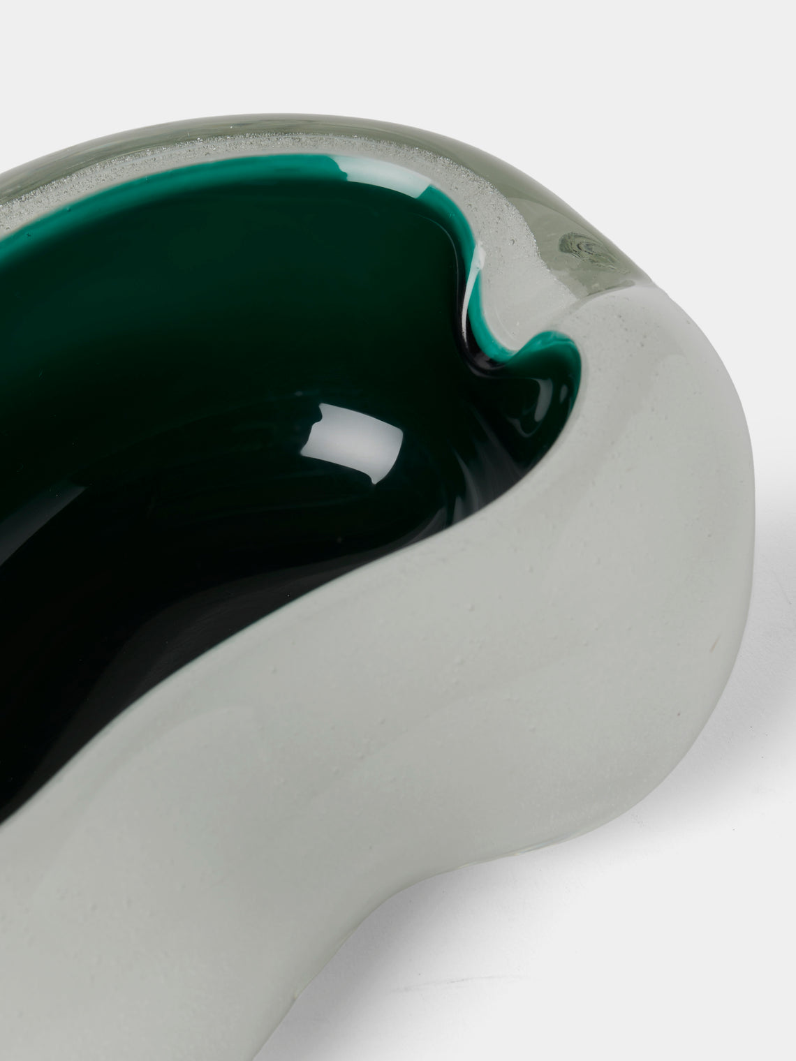 Antique and Vintage - 1950s Seguso Murano Glass Ashtray - White - ABASK