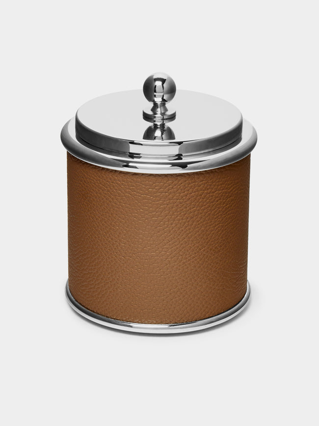 Lorenzi Milano - Leather Lidded Jar -  - ABASK - 