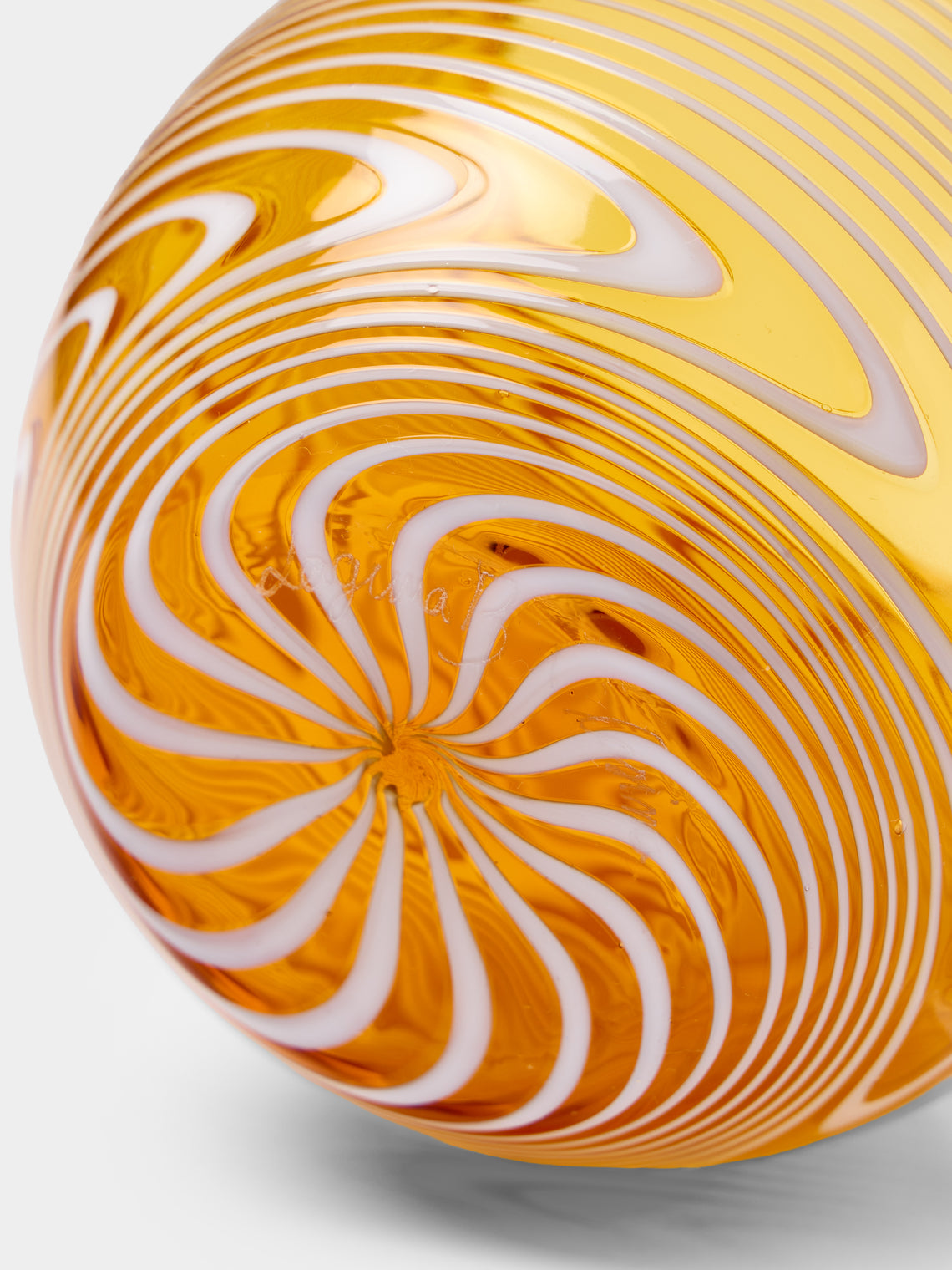 Cosima Swayze - Wave Hand-Blown Murano Glass Tumbler - Orange - ABASK
