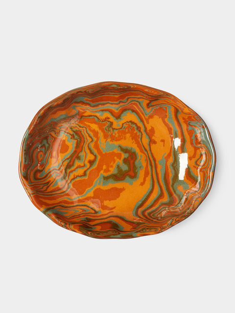 Atelier Saint-André Perrin - Marbled Ceramic Small Serving Plate -  - ABASK - 