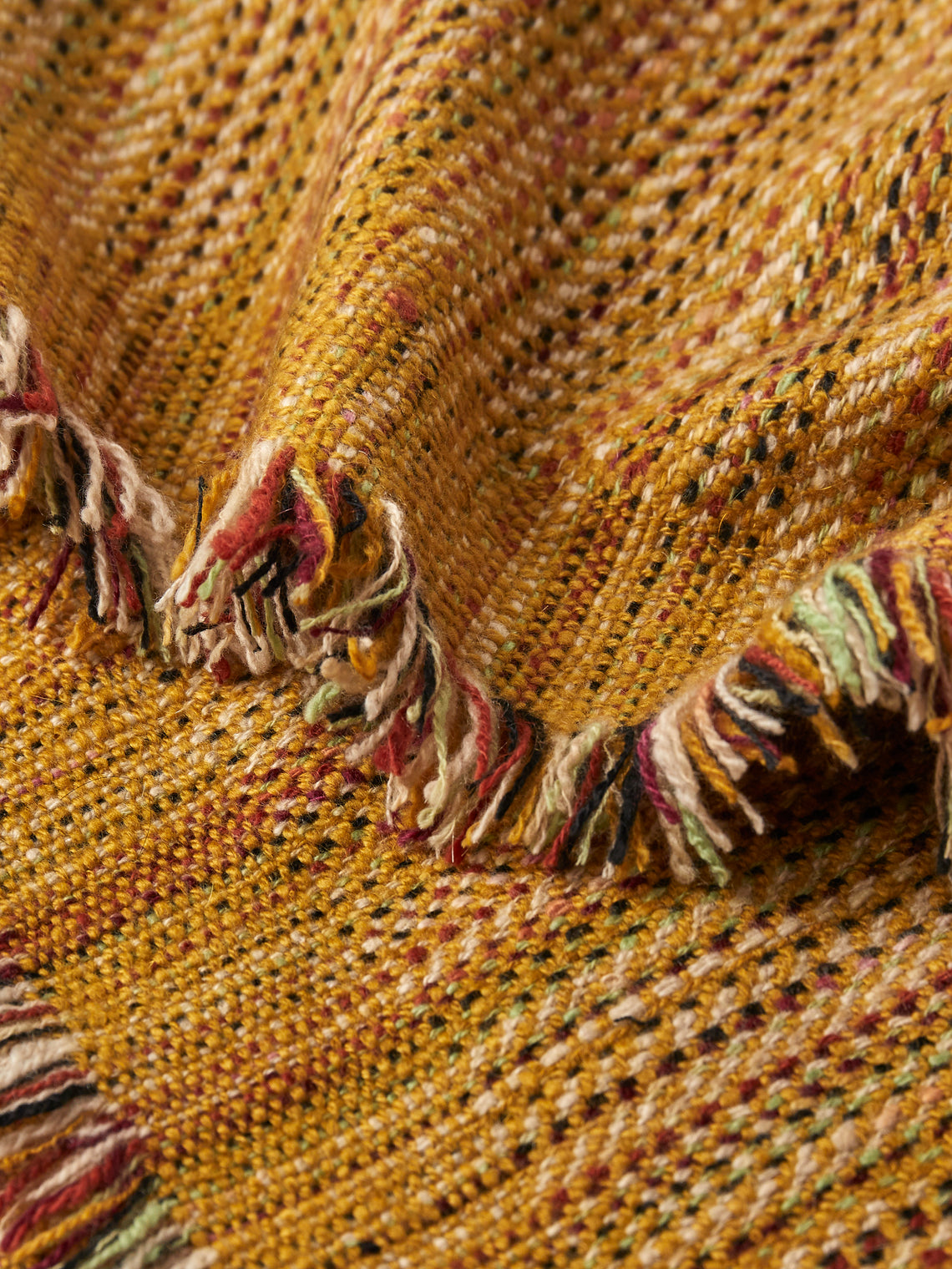 Me & K - Textured Cashmere Throw (75in/1.9m) - Red - ABASK