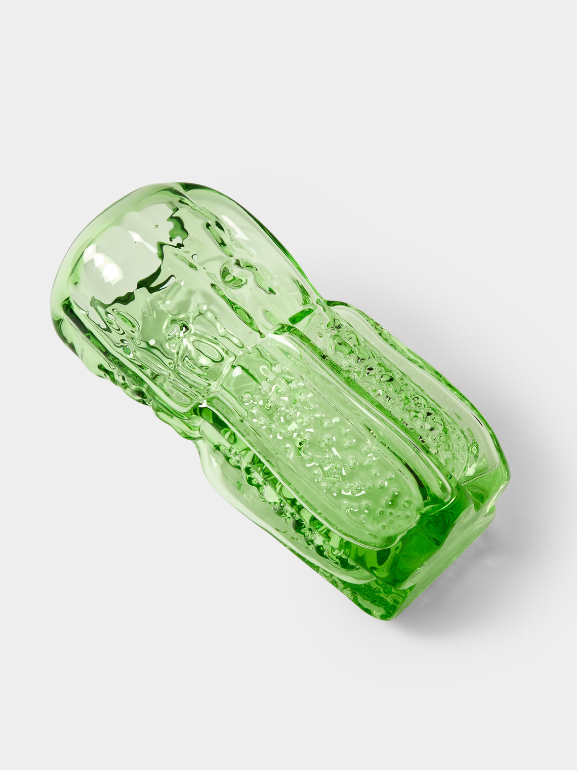 Hana Hillerová - Remix Hand-Blown Glass Vessel (13.5in/35cm) - Green - ABASK