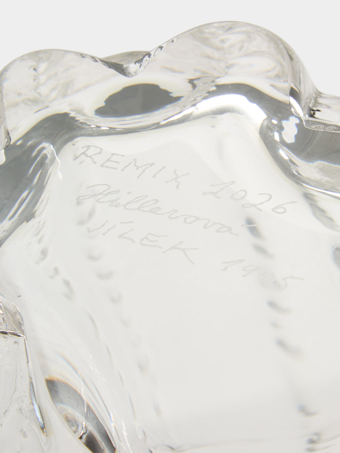 Hana Hillerová - Remix Hand-Blown Glass Vessel (12in/31cm) - Clear - ABASK