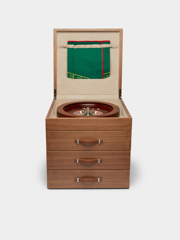 Agresti - Walnut Backgammon, Checkers, Chess, Dominoes and Roulette Compendium -  - ABASK - 