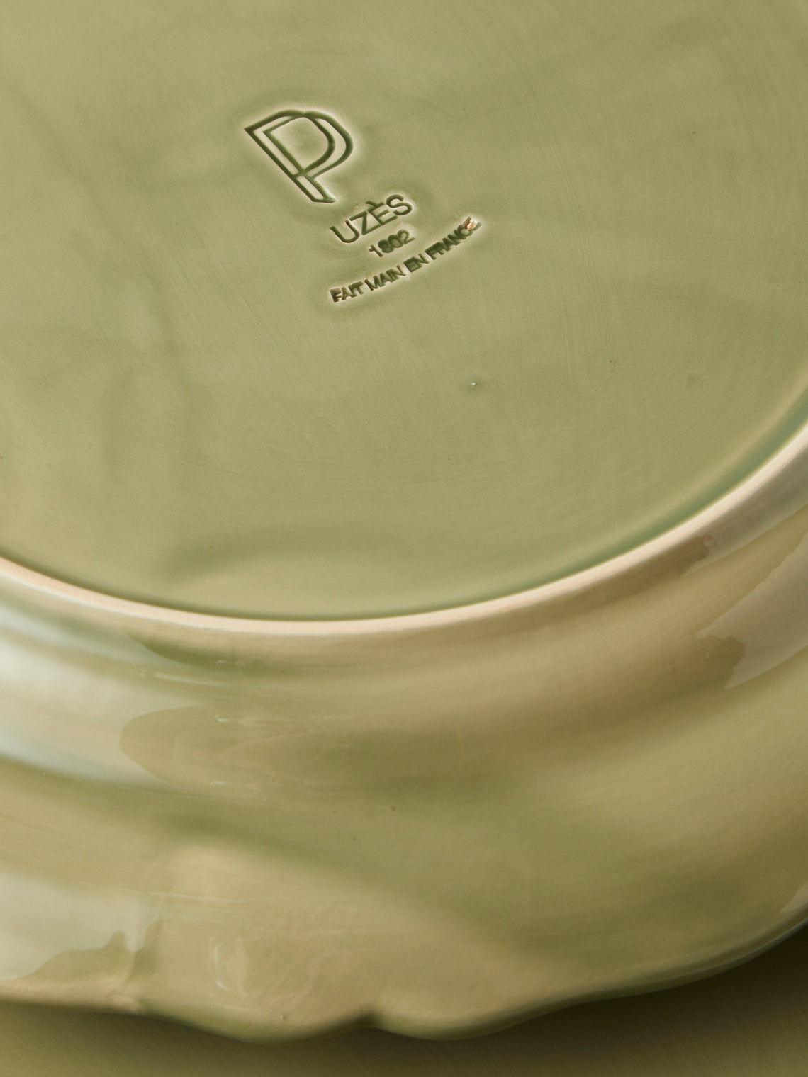 Maison Pichon Uzès - Provence Hand-Glazed Ceramic Dinner Plates – 11in/28cm (Set of 4) - Green - ABASK