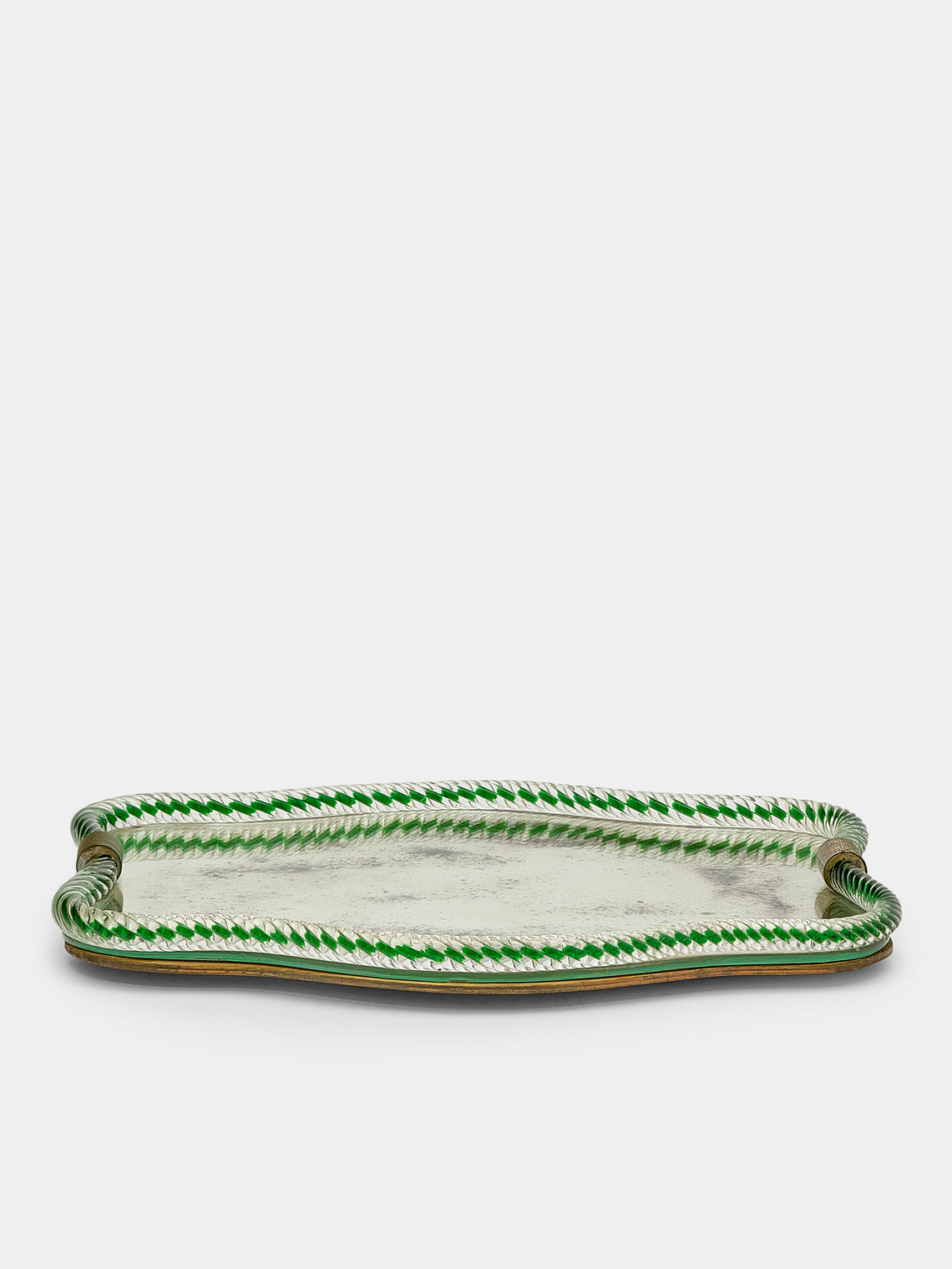 Antique and Vintage - 1930s Murano Glass Tray - Clear - ABASK