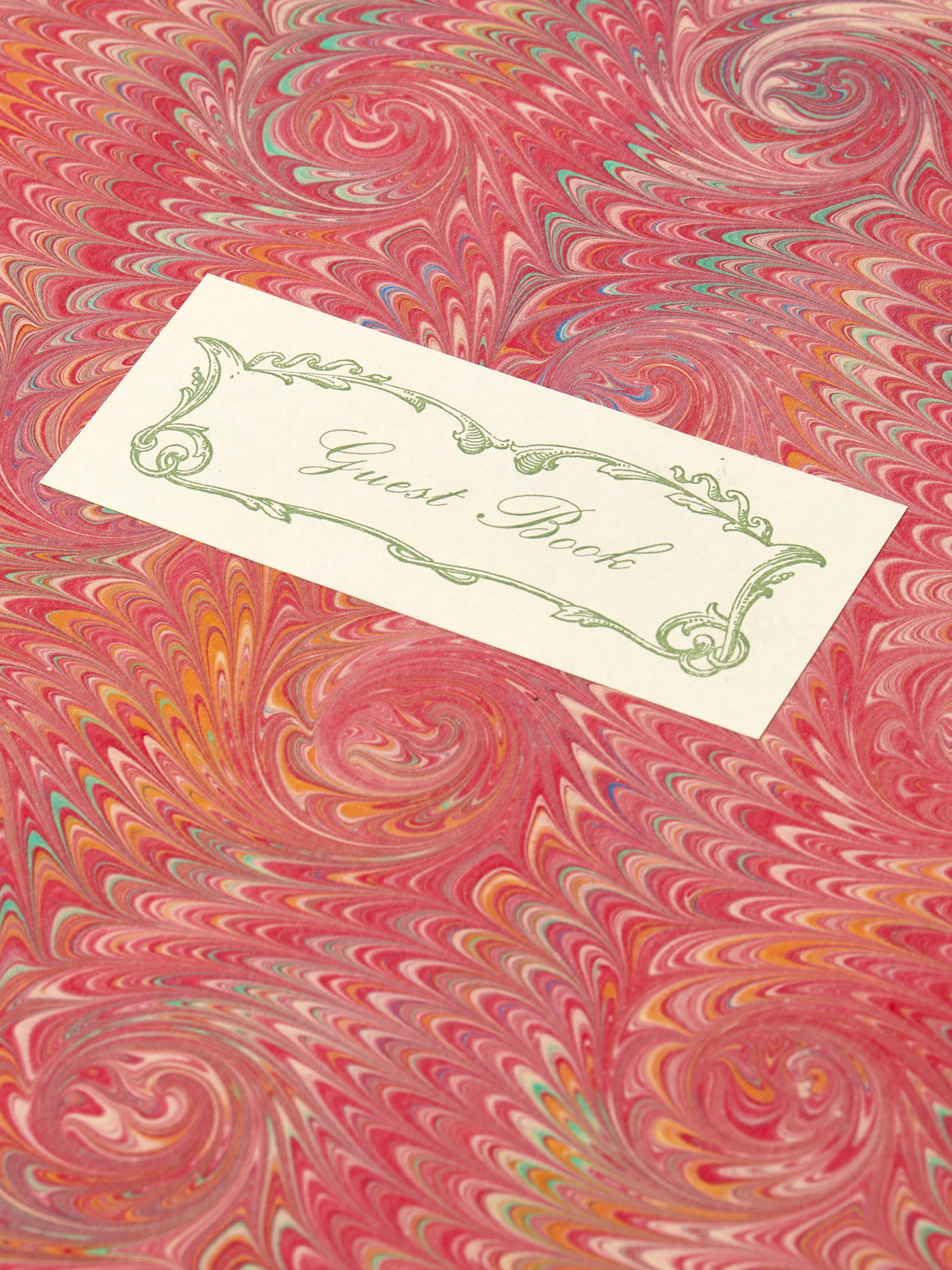 Giannini Firenze - Hand-Marbled Guest Book - Pink - ABASK