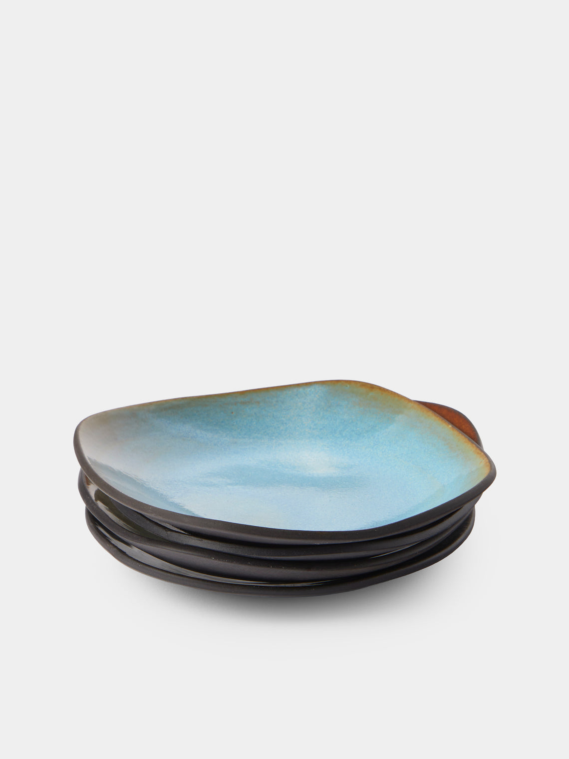 Hana Karim Studio - Hand-Built Stoneware Dessert / Salad Plates — 8in/20cm (Set of 4) - Multiple - ABASK