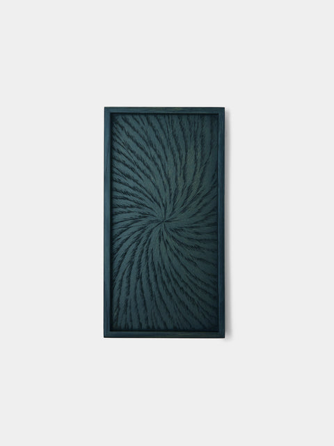 Mori Kougei - Indigo-Dyed Oak Tray (8in/21cm) - Blue - ABASK - 