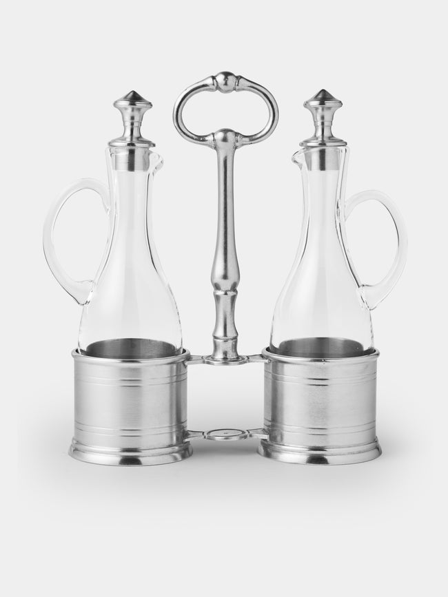 Cosi Tabellini - Todi Pewter Oil and Vinegar Set - Silver - ABASK - 