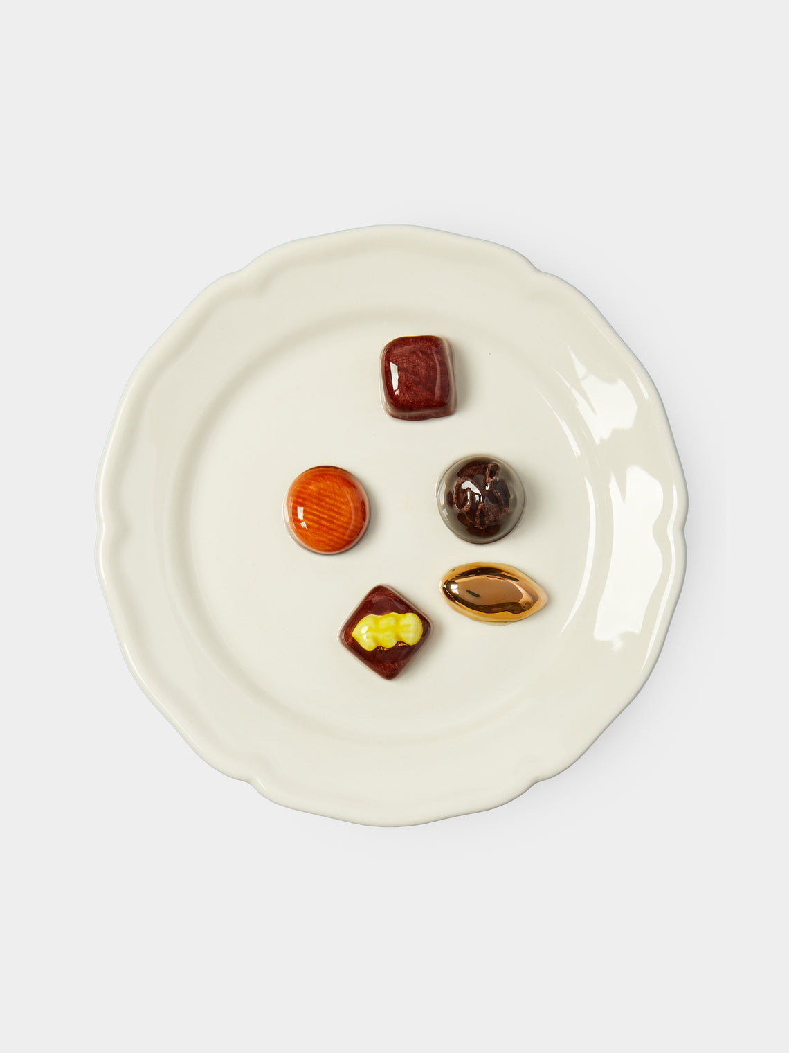 Chocolates Hand-Painted Ceramic Trompe-L'oeil Box
