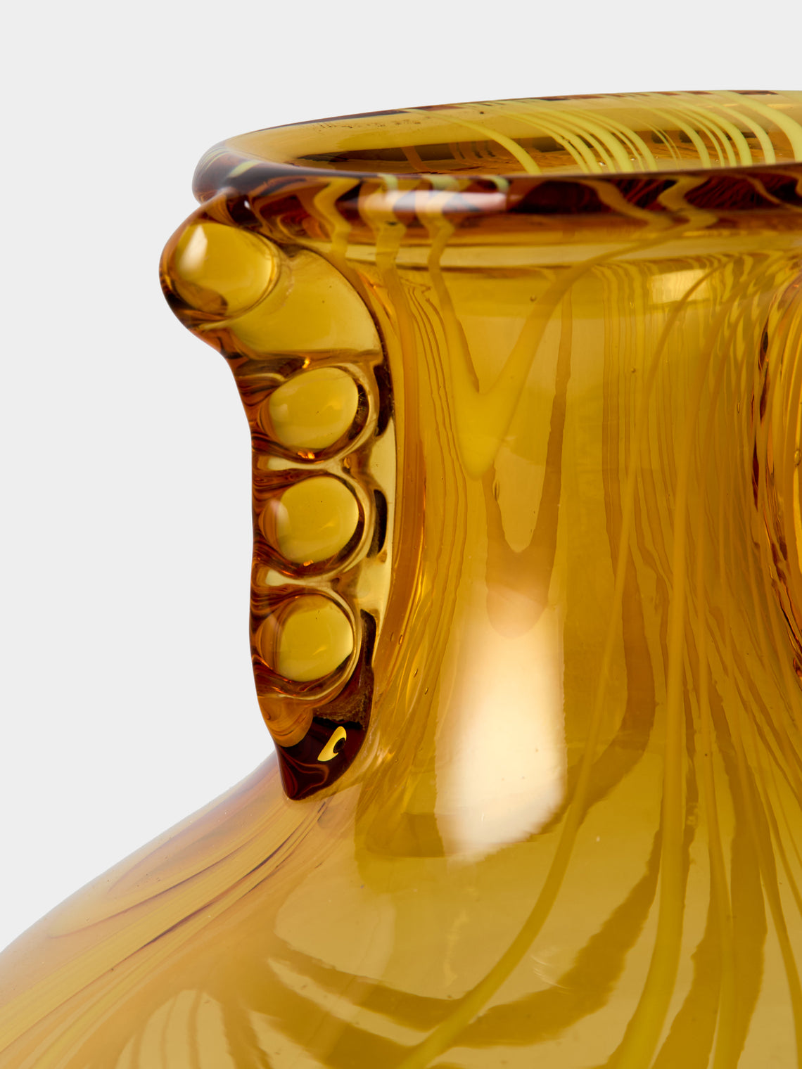 Antique and Vintage - Mid Century Glass Vase - Orange - ABASK