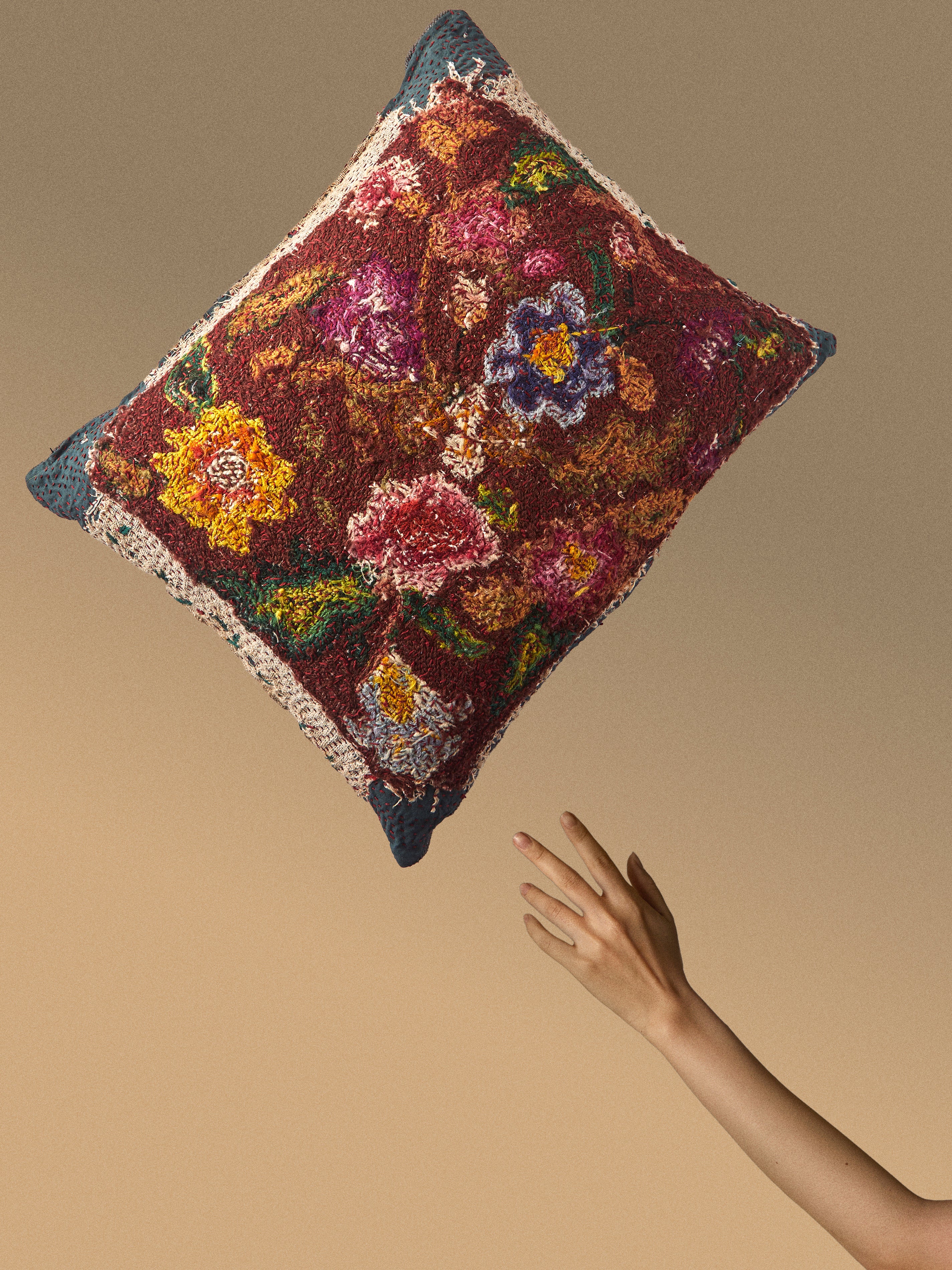 Multiple Stripe Super Soft Cashmere Cushion (20in/51cm) by The