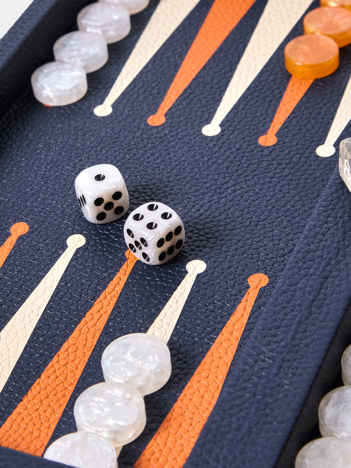 Belotier - Leather Booklet Backgammon Set - Navy - ABASK