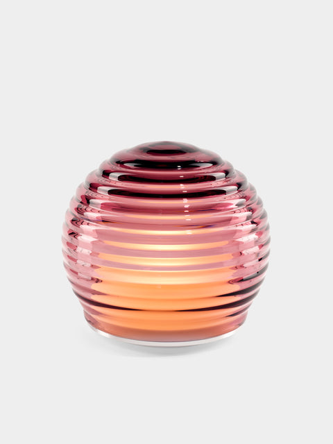 Green Wolf Lighting - Ametista Curve Hand-Blown Murano Glass Portable Table Light - Purple - ABASK - 