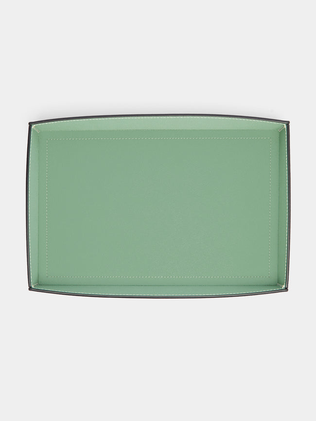 Giobagnara - Marea Leather Large Tray - Light Green - ABASK - 