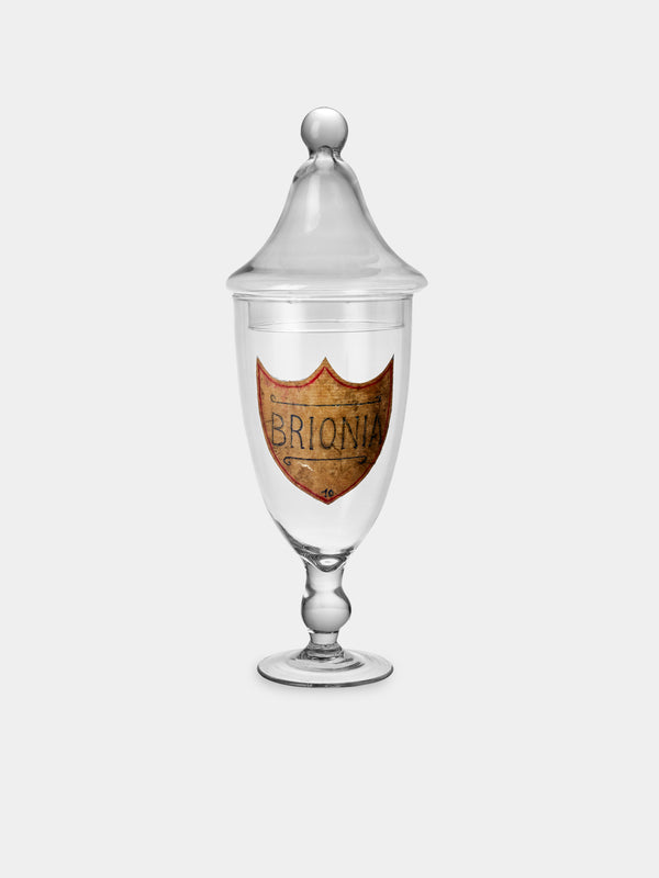 Antique and Vintage - Early-20th-Century Venetian Glass Lidded Apothecary Jar - White - ABASK - 