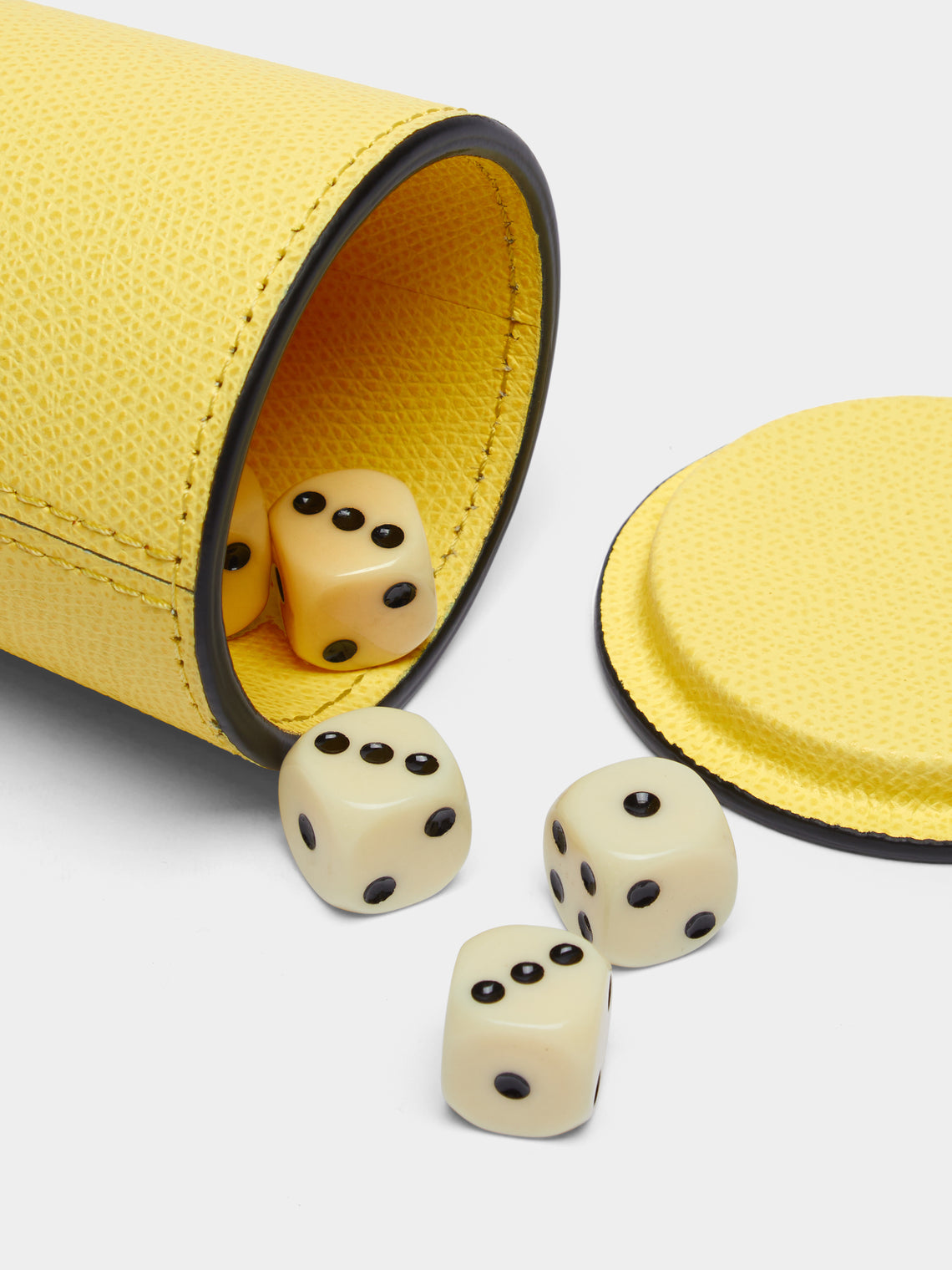 Giobagnara - Leather Dice Cup - Yellow - ABASK