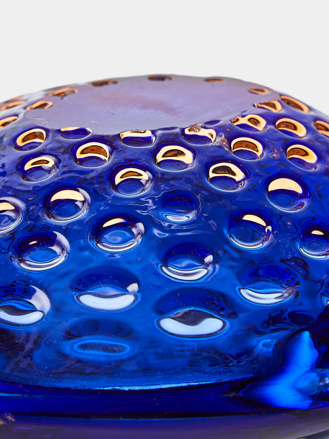 Antique and Vintage - Mid-Century Glass Ashtray - Blue - ABASK