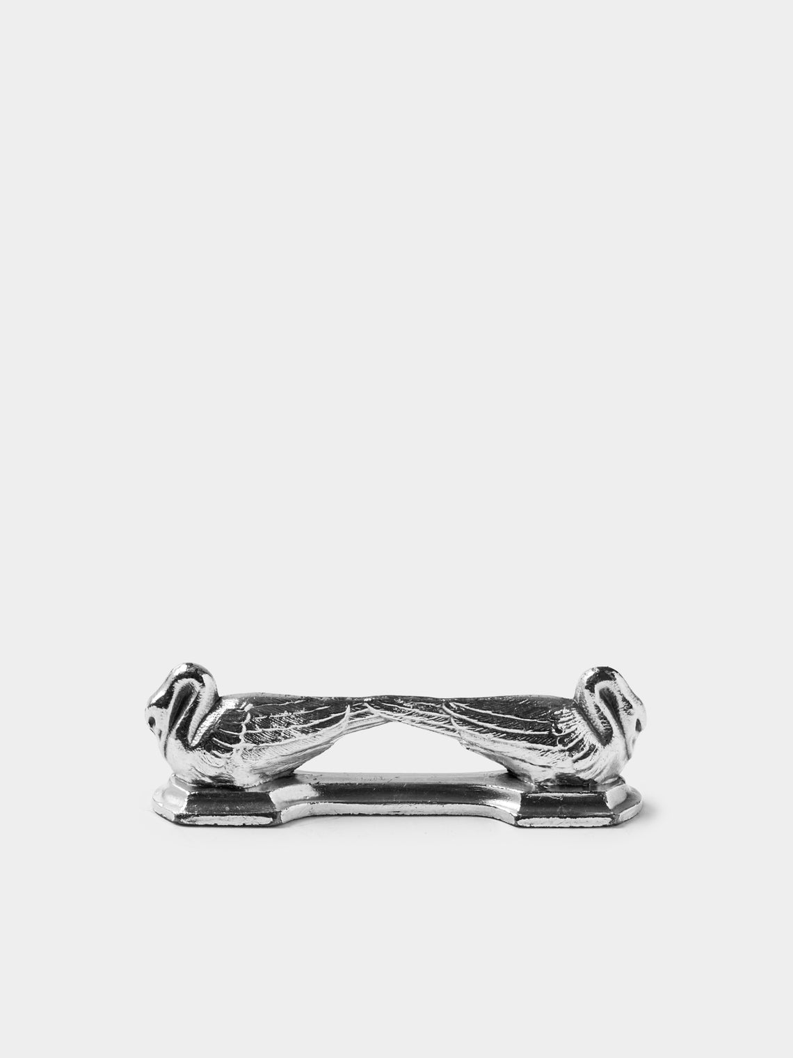 Antique and Vintage - Mid-Century Silver-Plated Animals Knife Rests (Set of 8) - Silver - ABASK