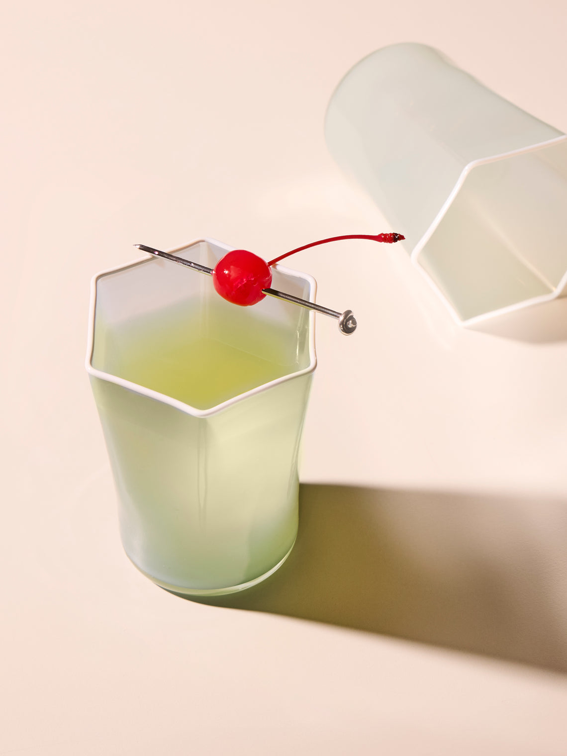 Cosima Swayze - Hex Hand-Blown Glass Tumbler - Green - ABASK