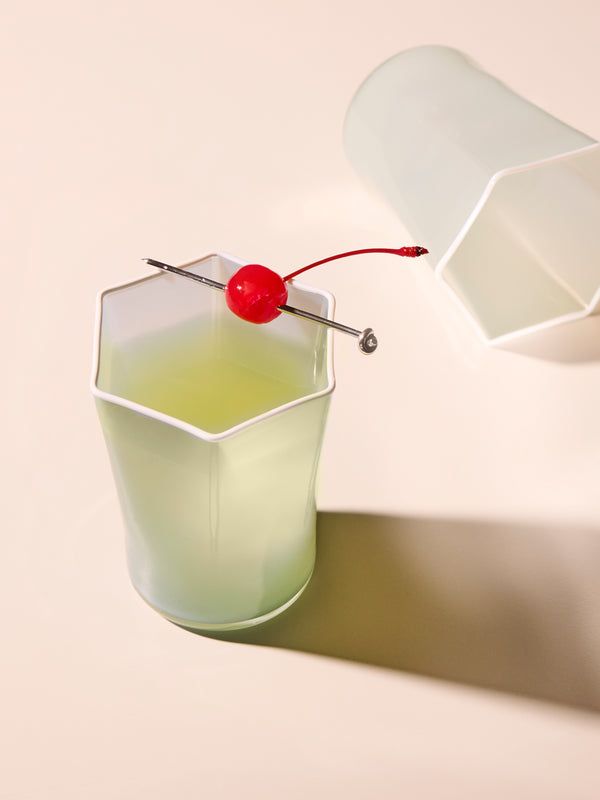 Cosima Swayze - Hex Hand-Blown Glass Tumbler - Green - ABASK