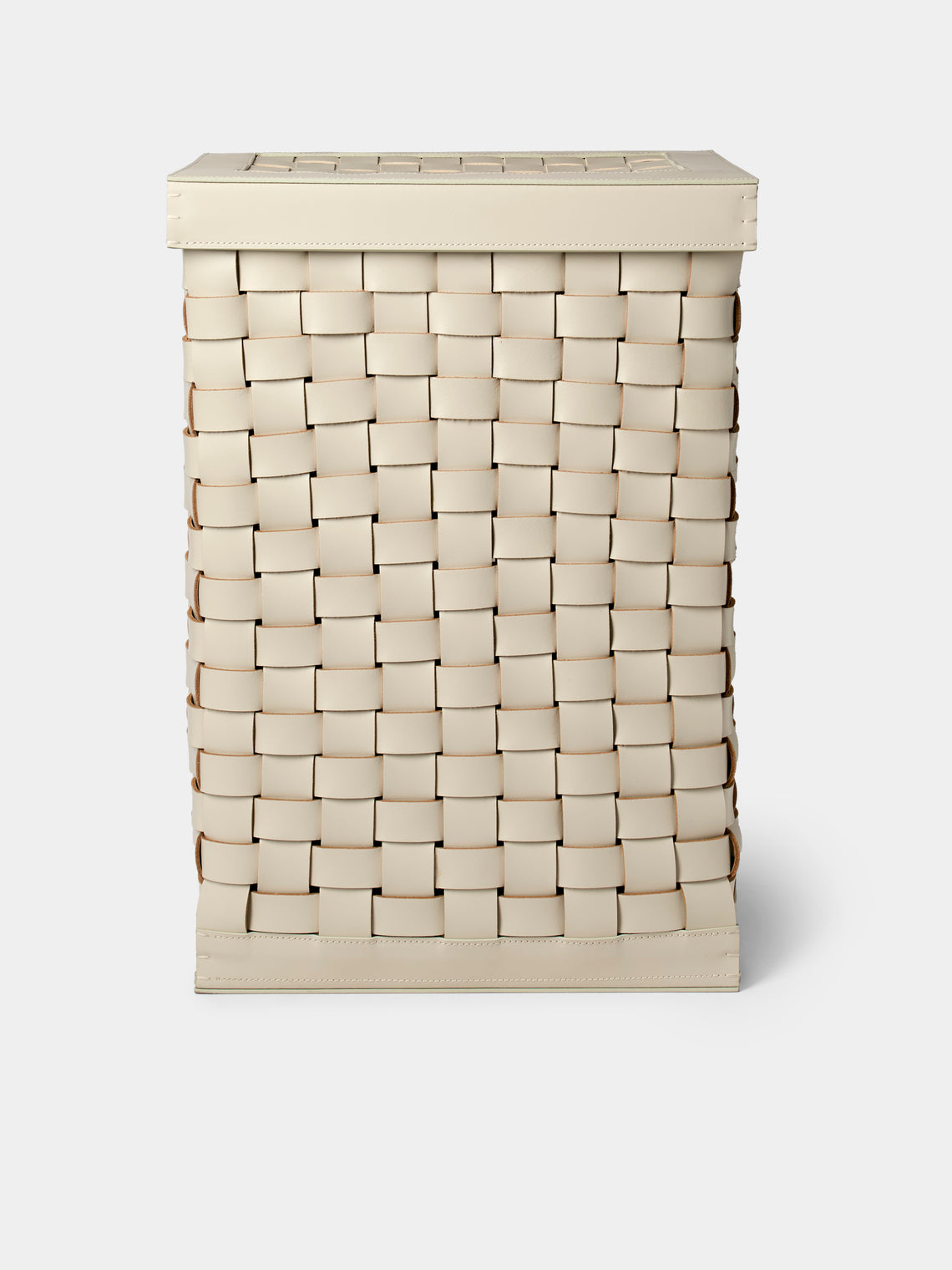 Riviere - Barcelona Water-Resistant Leather Laundry Basket - Ivory - ABASK - 