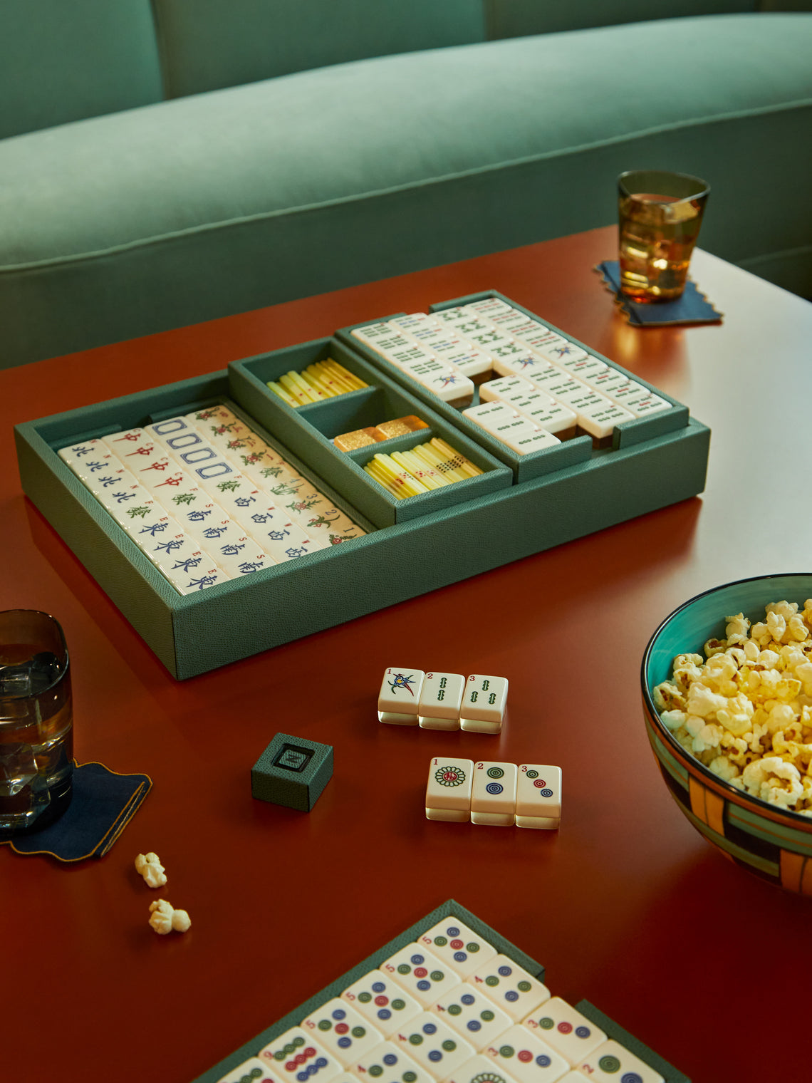 Leather Mahjong Set