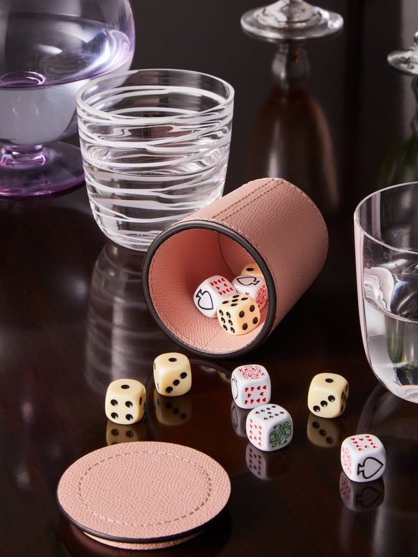 Giobagnara - Leather Dice Cup - Light pink - ABASK