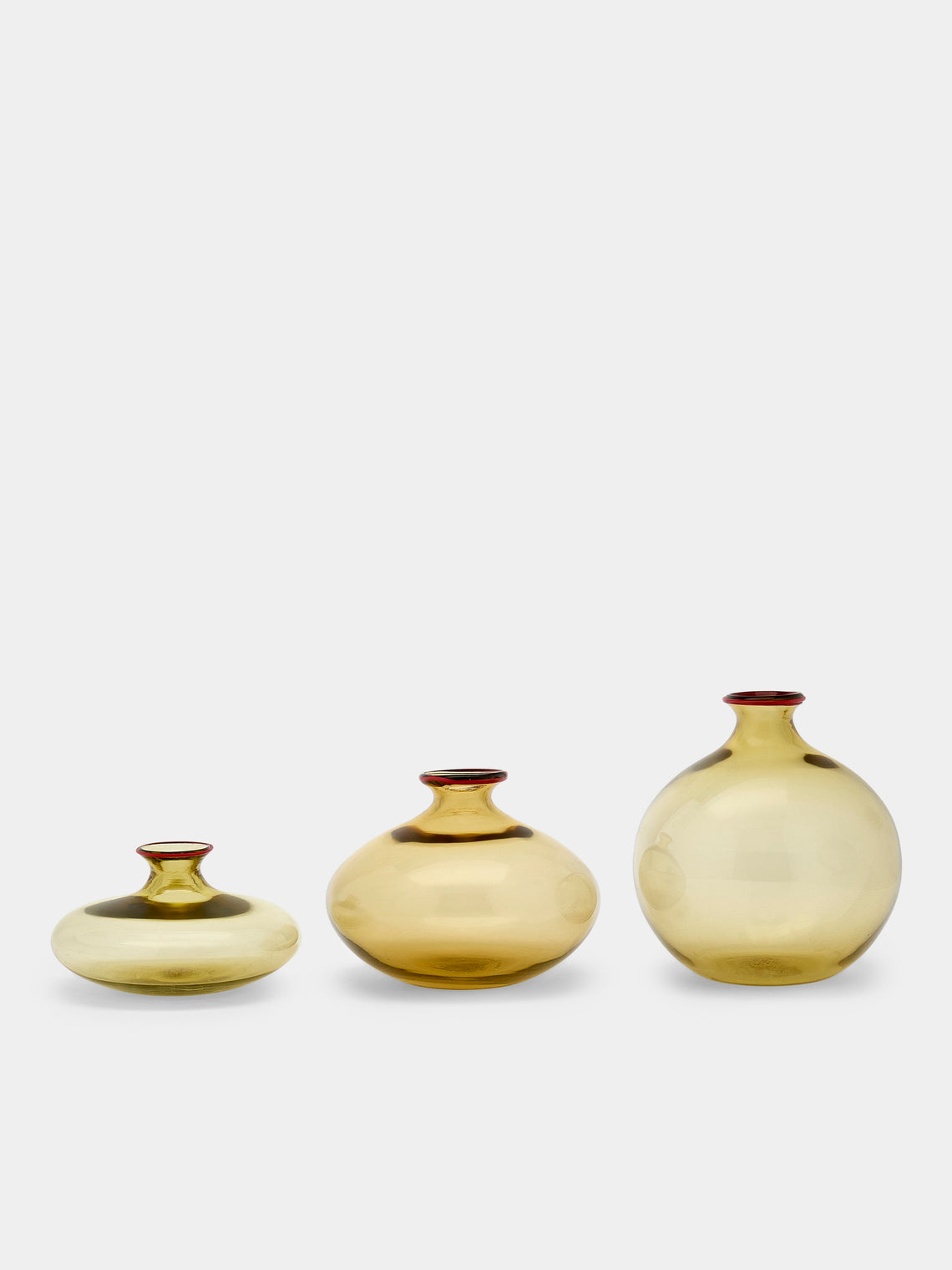 Antique and Vintage - 1980s Venini Murano Glass Bud Vases (Set of 3) - Brown - ABASK