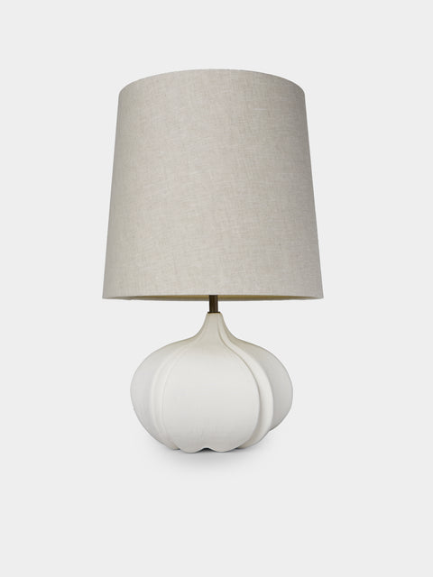 Legato Studio - Dido Hand-Cast Stoneware Table Lamp - Ivory - ABASK - 