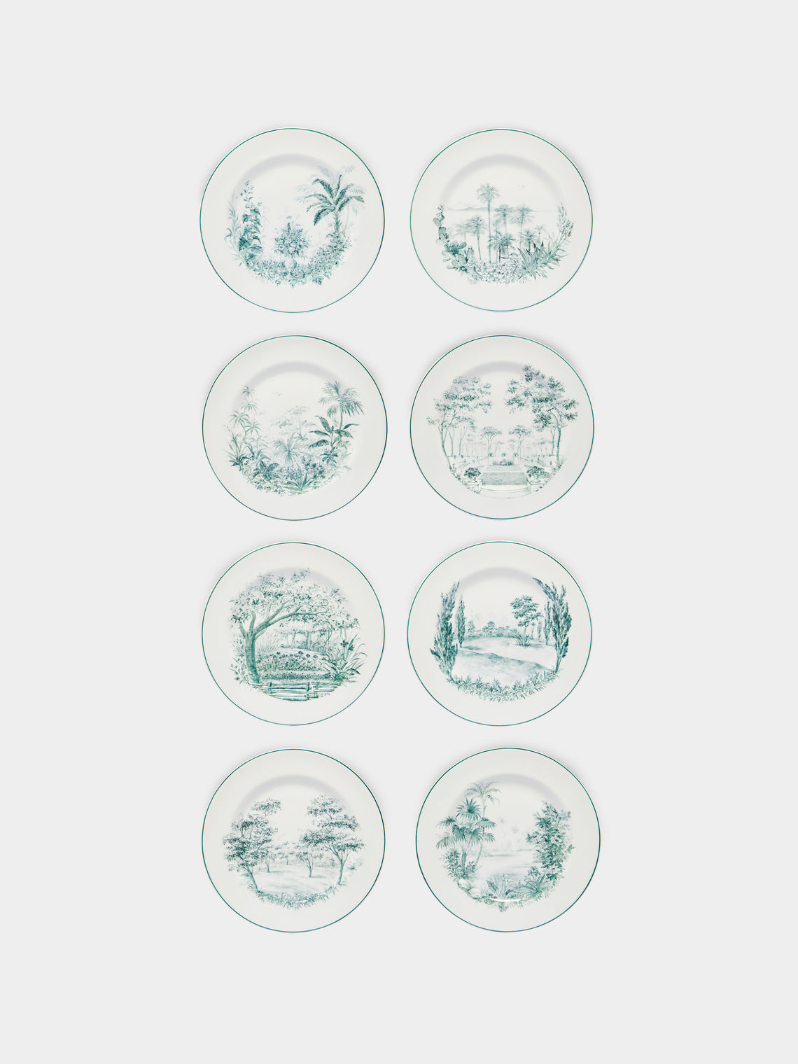 Laboratorio Paravicini - Gardens Ceramic Dinner Plates (Set of 8) -  - ABASK - 