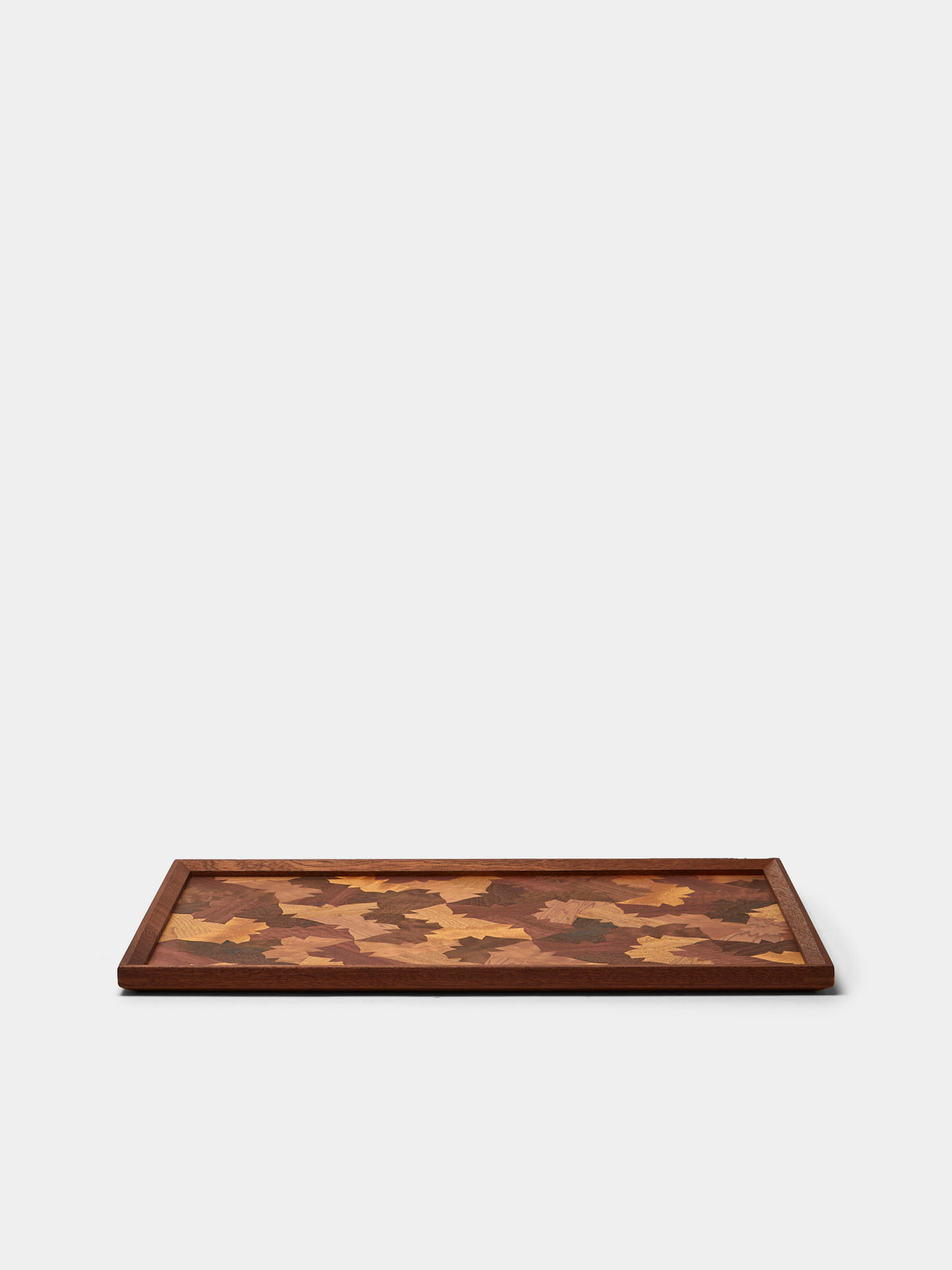 Mori Kougei - Poke Marquetry Wood Tray (14.5in/37.5cm) - Multiple - ABASK