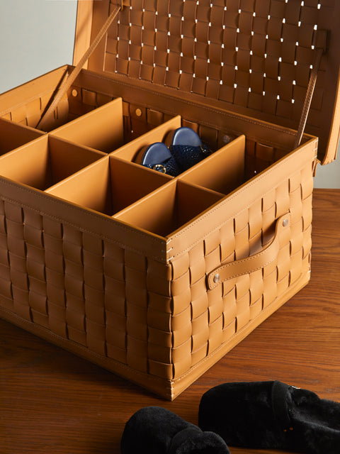 Giobagnara - Barcelona Leather Shoe Trunk - Brown - ABASK