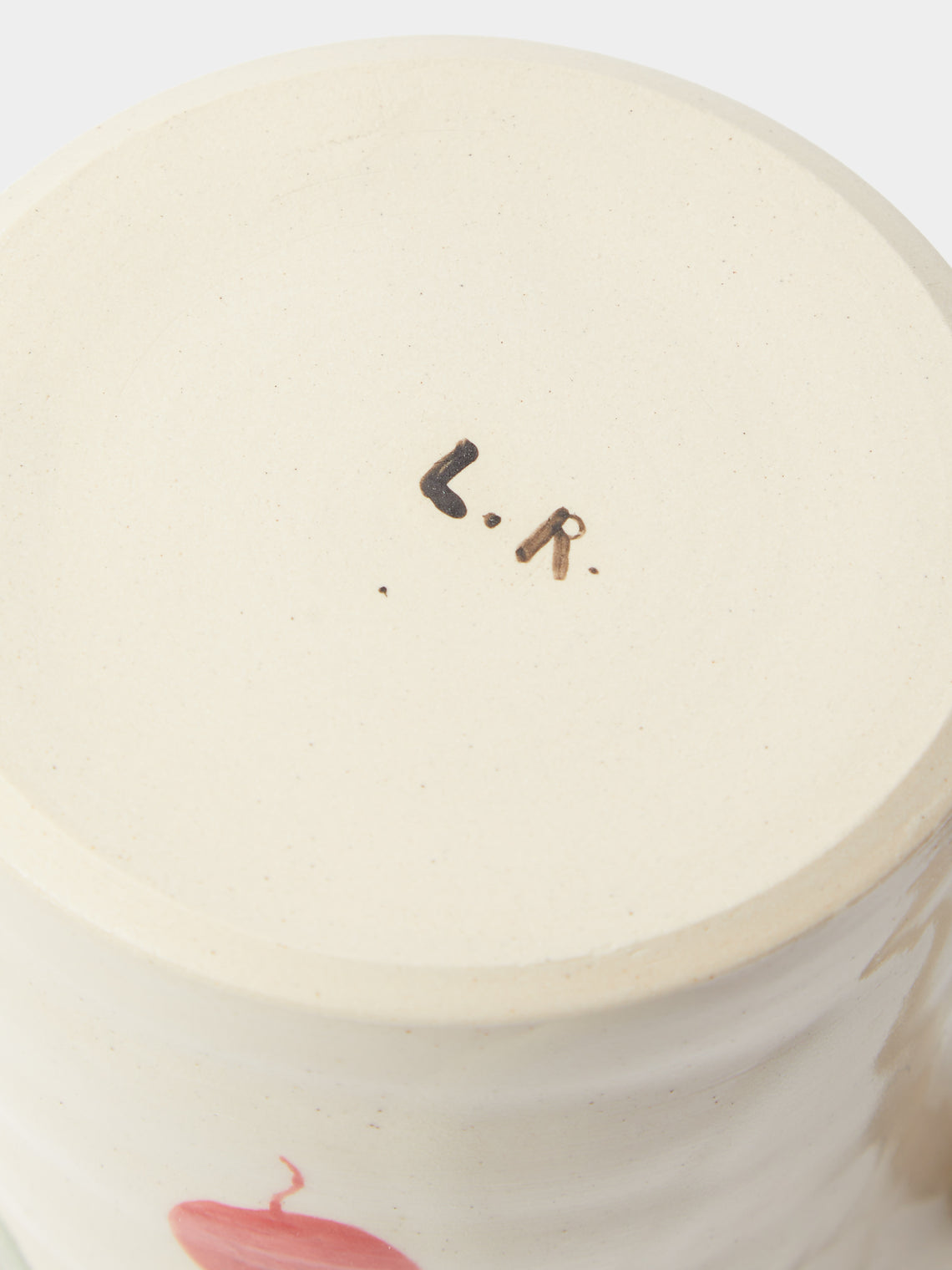 Liz Rowland - Radish Hand-Painted Ceramic Mug - White - ABASK