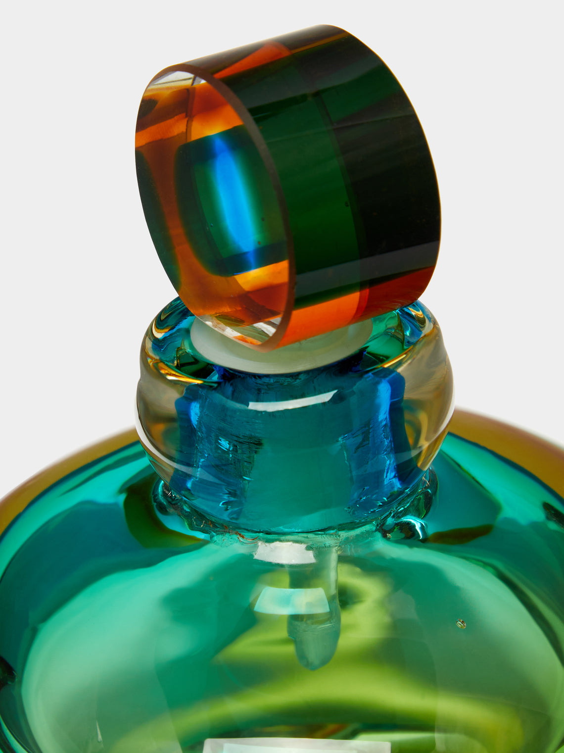 Antique and Vintage - Late 20th Century Sommerso Vetri Murano Perfume Bottle -  - ABASK