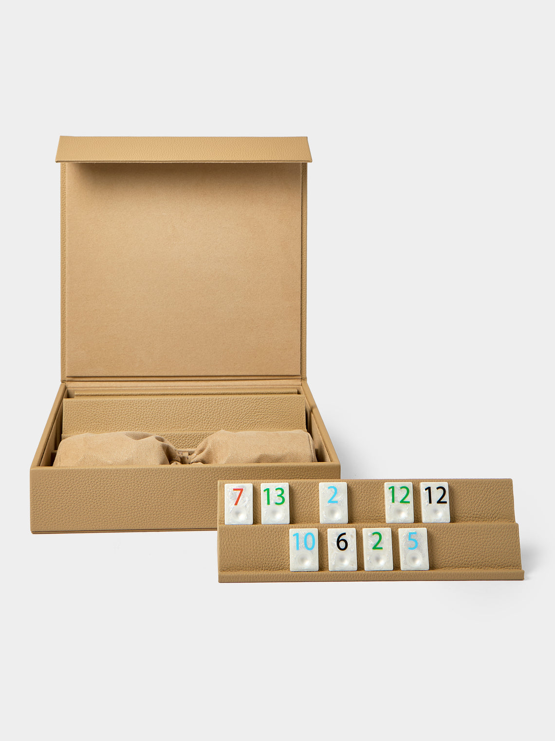 Belotier - Leather Rummikub Set - Beige - ABASK
