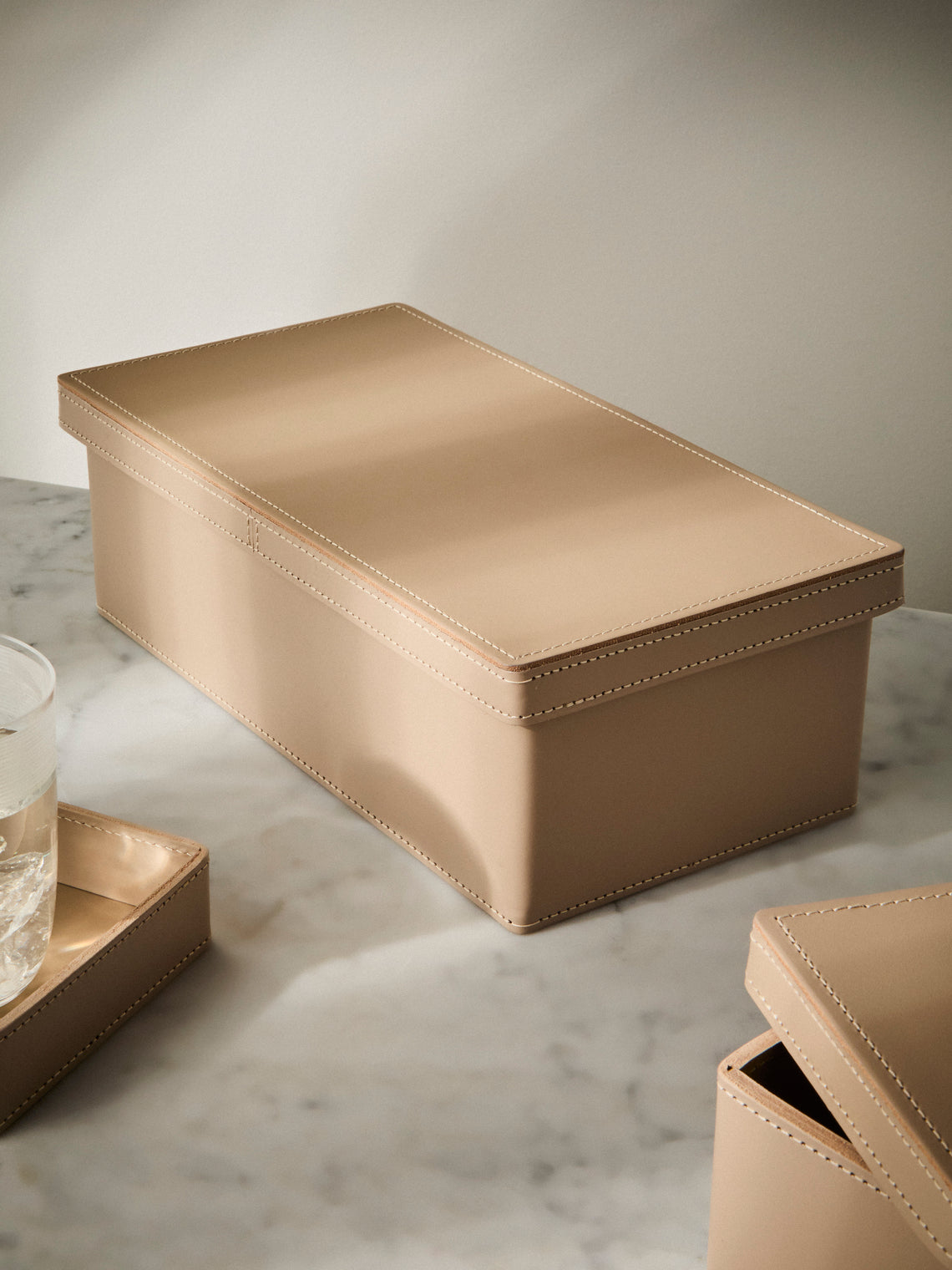 Rabitti 1969 - Inverno Leather Large Box - Cream - ABASK