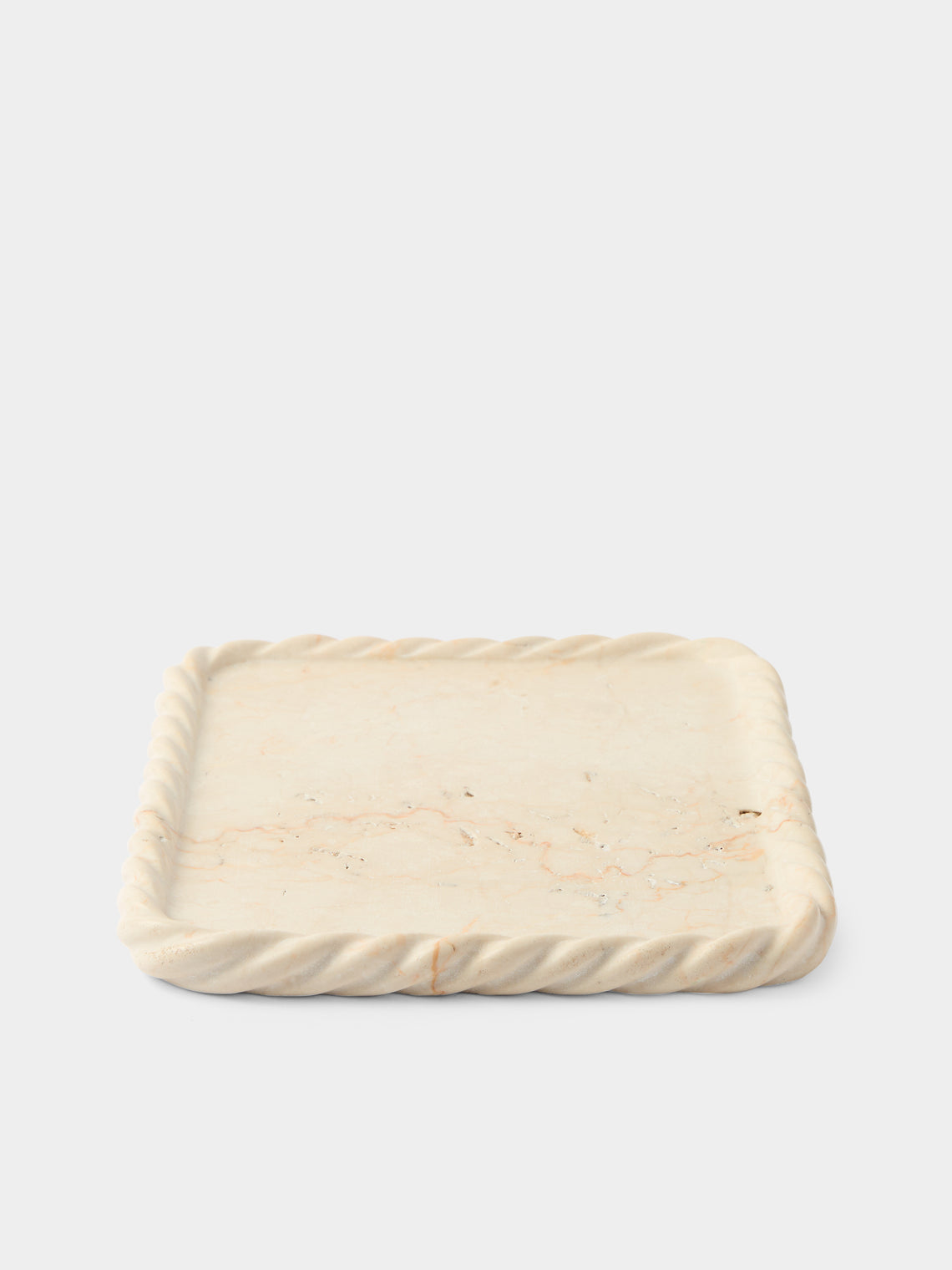 Anastasio Home - Juliet Marble Tray (9.5in/24cm) - White - ABASK