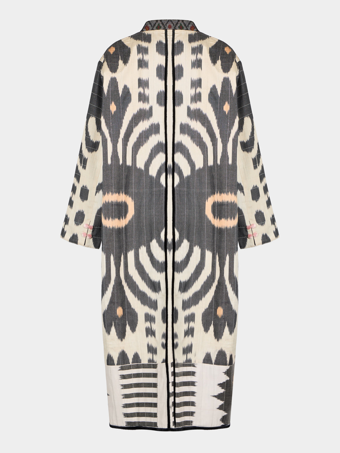Nazzy Beglari - Hand-Loomed Ikat Cotton Reversible Chapan-Style Robe | One Size - Multiple - ABASK