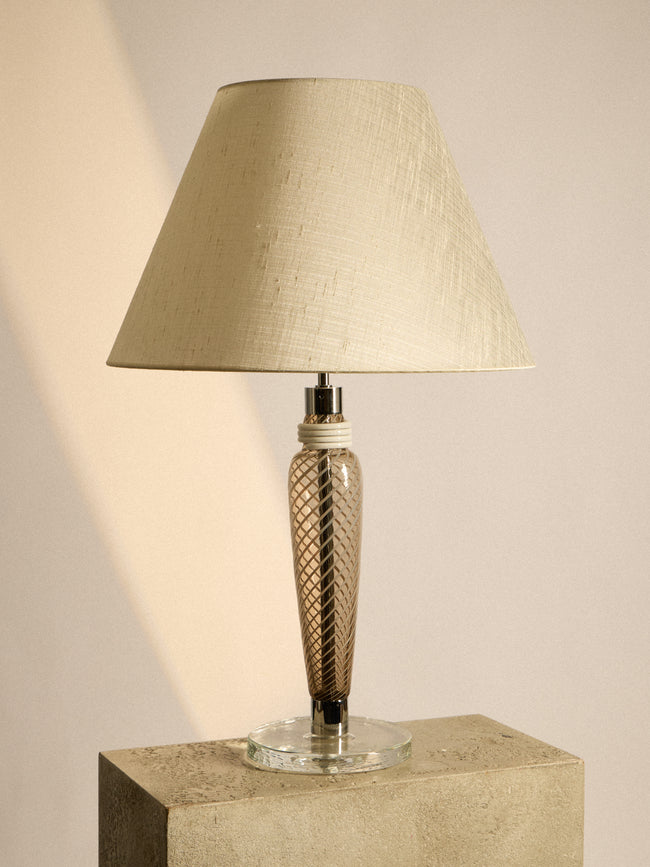 Carlo Moretti - Bricola Hand-Blown Murano Glass Table Lamp - Clear - ABASK