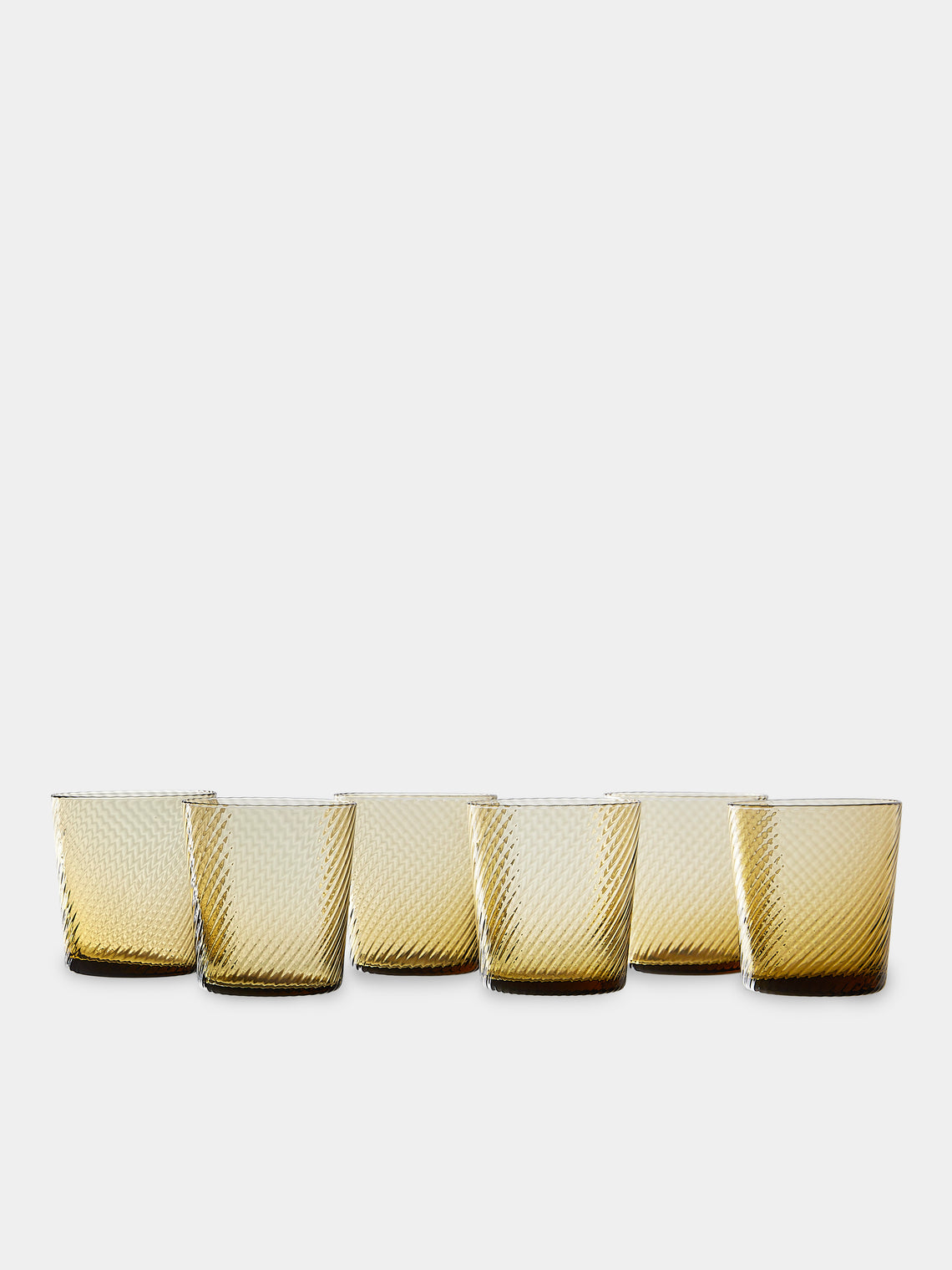 Mun Deluxe Brand Venezia - Torsé Hand-Blown Glass Tumblers (Set of 6) - Green - ABASK