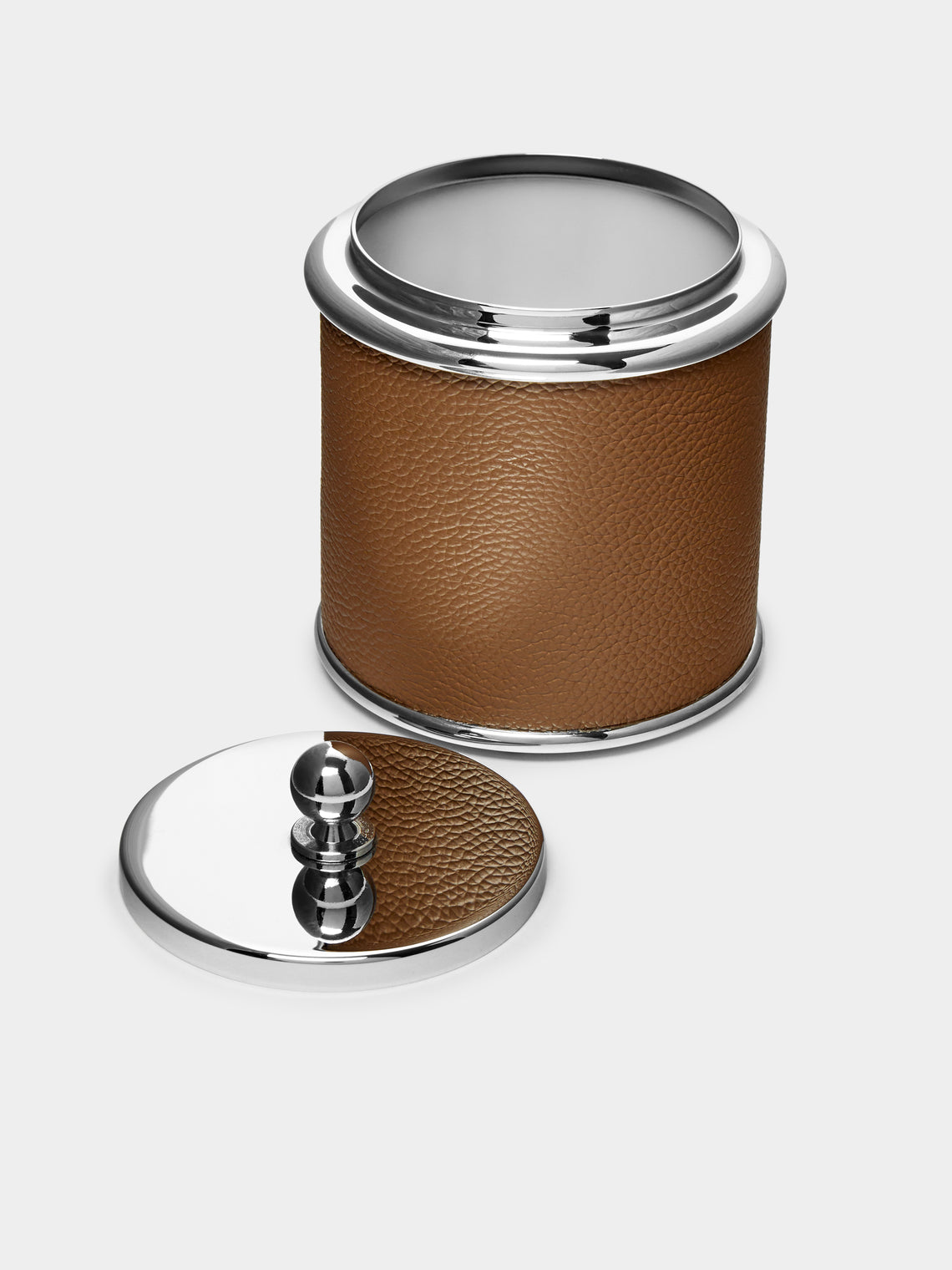 Lorenzi Milano - Leather Lidded Jar -  - ABASK
