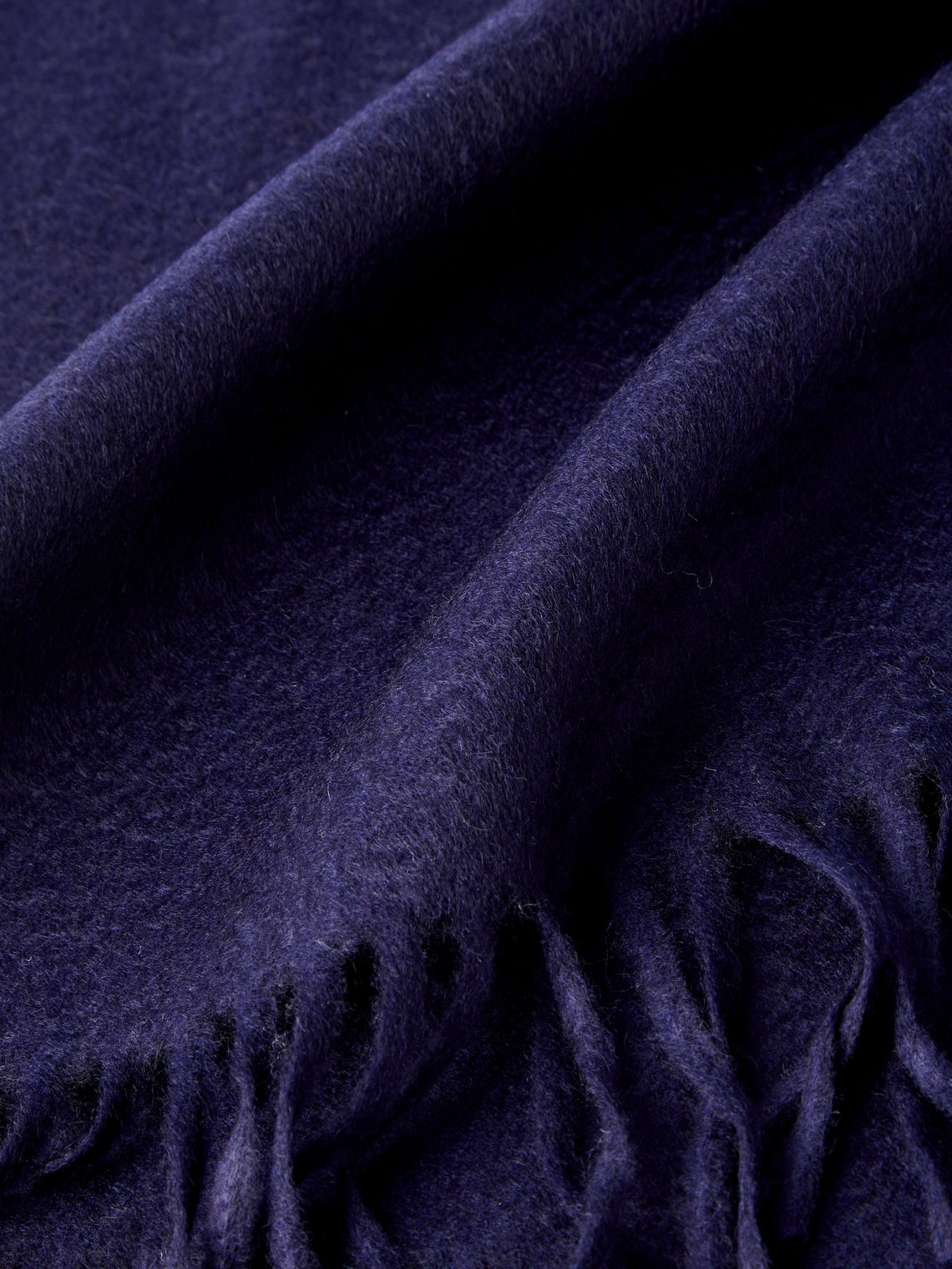 Begg x Co - Arran Cashmere Throw (72in/1.8m) - Navy - ABASK