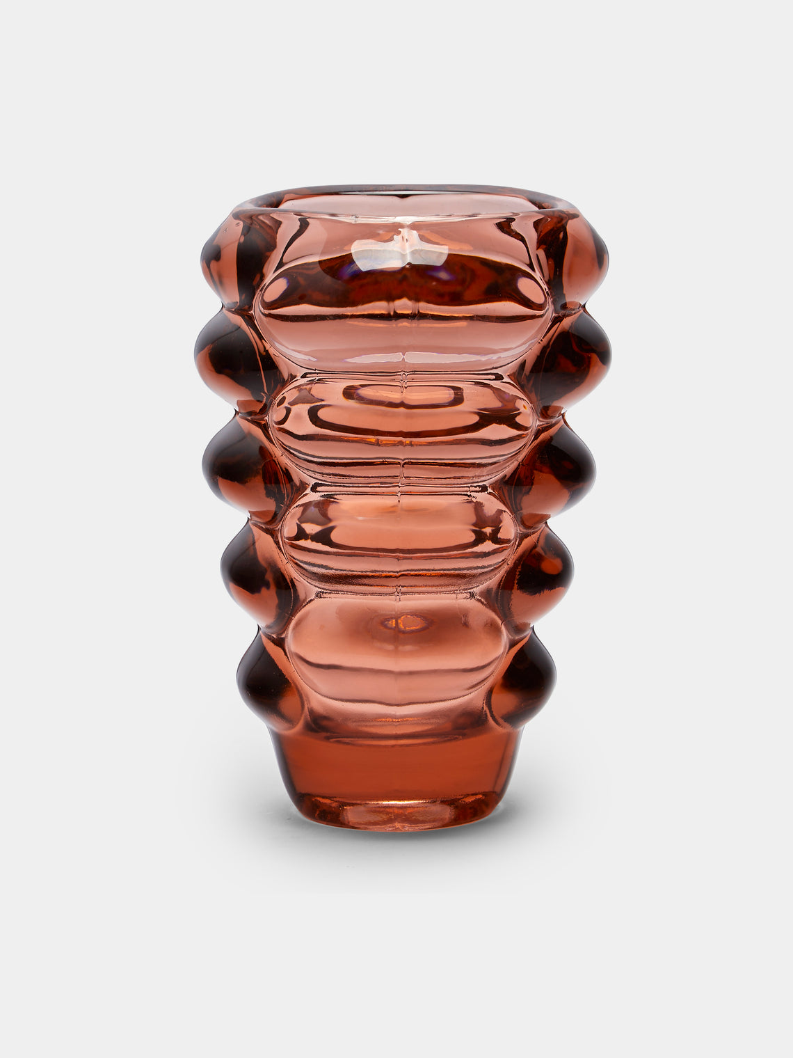 Antique and Vintage - Mid-Century Glass Vase - Pink - ABASK - 